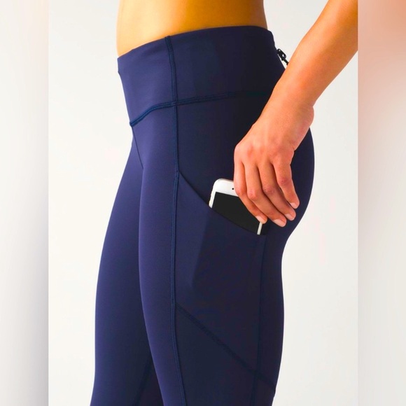 Lululemon Speed Tight Midnight Navy Pockets Luxtreme - Picture 2 of 14